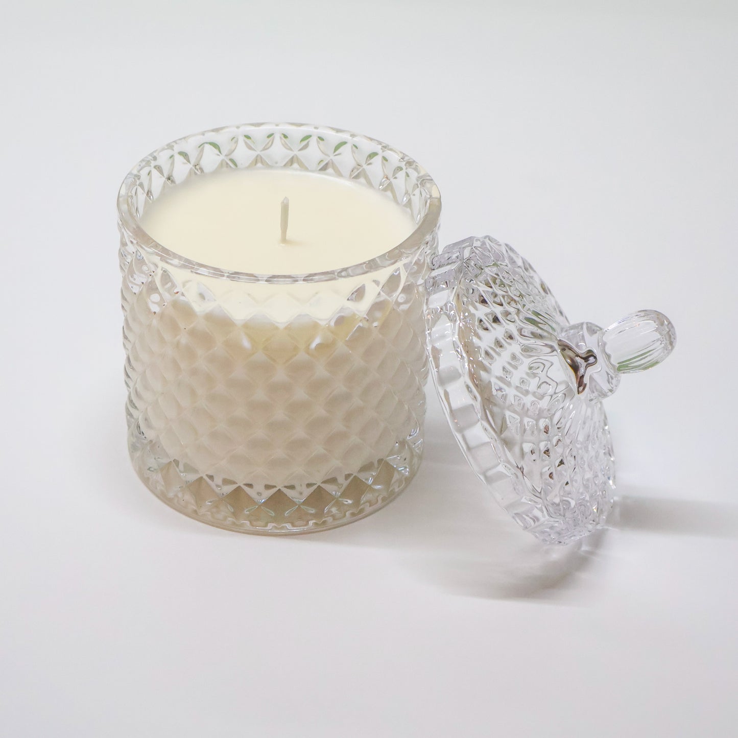 Clear Glass Geo Soy Candle