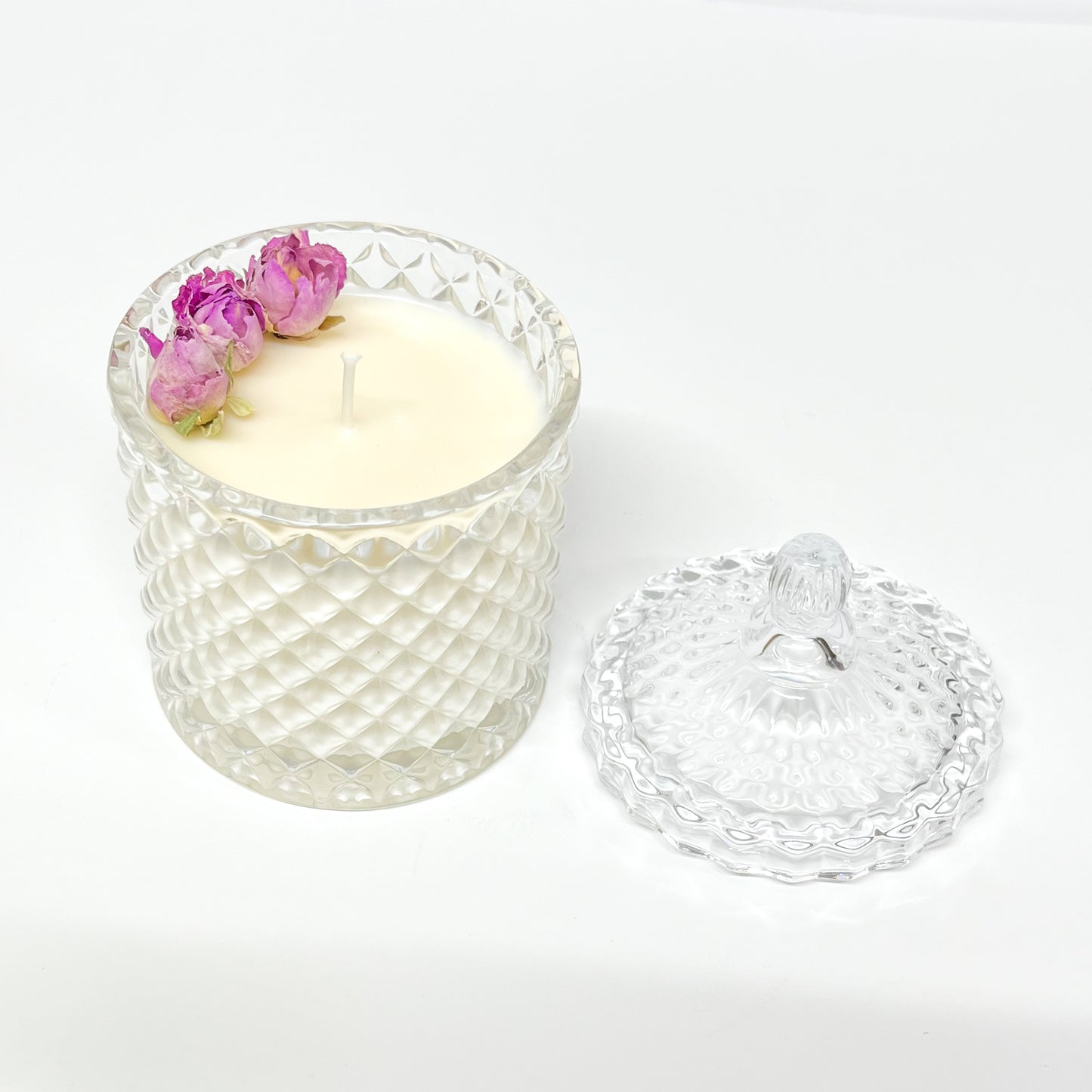 Clear Glass Geo Soy Candle