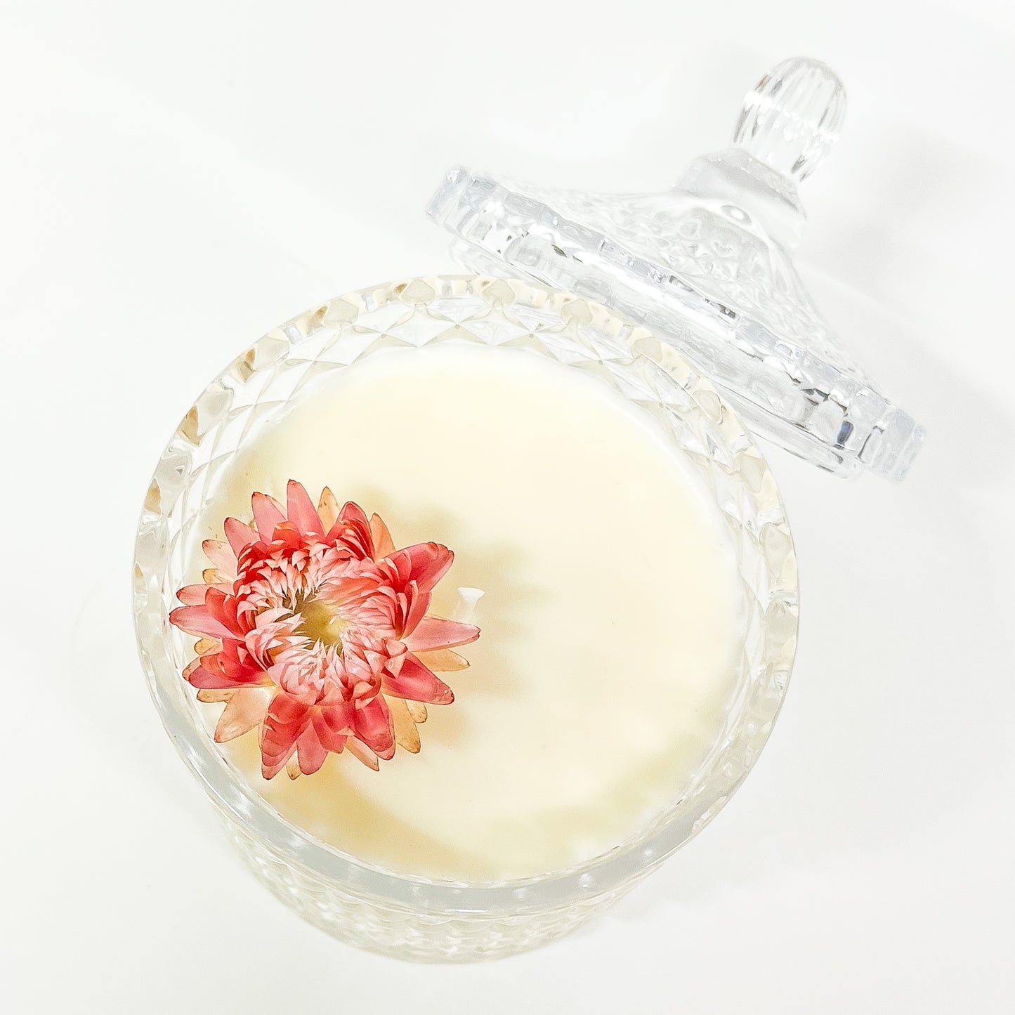 Clear Glass Geo Soy Candle