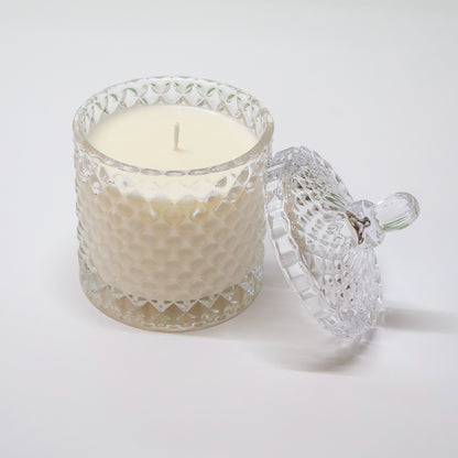 Clear Glass Geo Soy Candle