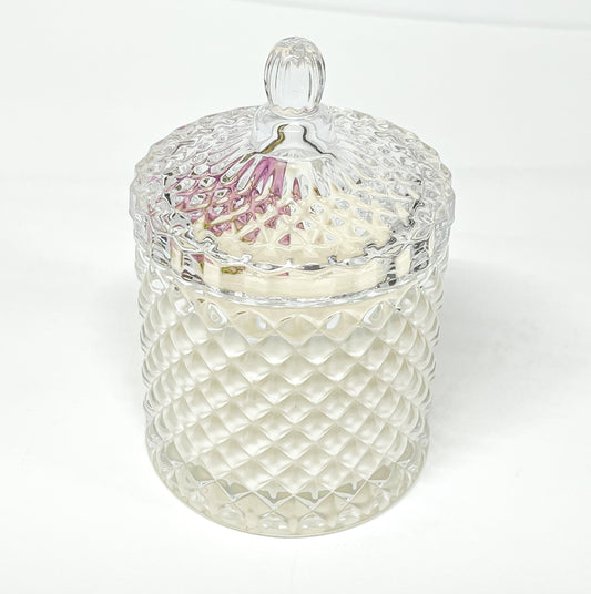 Clear Glass Geo Soy Candle