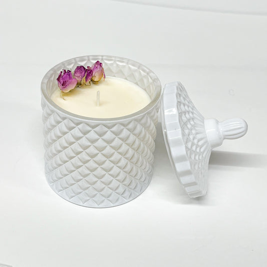 White Geo Soy Candle