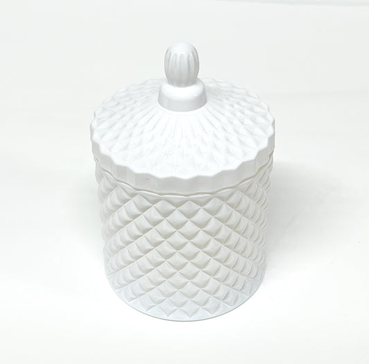 White Geo Soy Candle